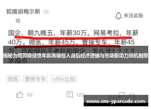 揭秘为何顶级球员年薪高得惊人背后经济逻辑与市场驱动力量机制探