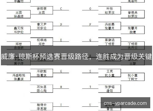 威廉·琼斯杯预选赛晋级路径，连胜成为晋级关键